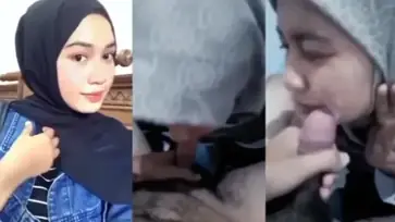 Hijab Cantik Sepong Jumbo Sampai Crot Di Muka